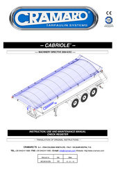 Cramaro CABRIOLE Instruction, Use And Maintenance Manual