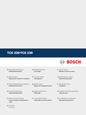 Bosch TCE 330 Original Instructions Manual