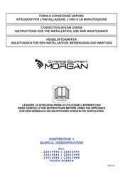MORGAN Catering Equipment 22013440 Instructions For The Installation, Use And Maintenance