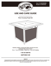 HAMPTON BAY 1003369086 Use And Care Manual