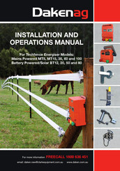 Daken Techfence MT100 Installation And Operation Manual