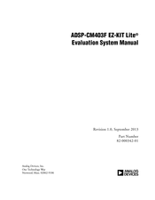 Analog Devices ADSP-CM403F EZ-KIT Lite Manual