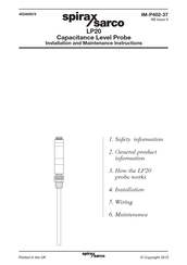 Spirax Sarco LP20 Installation And Maintenance Instructions Manual