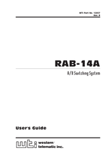 WTI RAB-14A User Manual