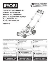 Ryobi RY401012 Operator's Manual
