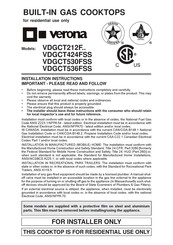 Verona VDGCT424FSS Installation Instructions Manual