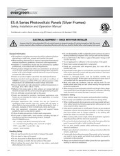 Evergreen Solar ES-A Series Safety, Installation, And Operation Manual