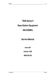 Tait T850 II Series Service Manual