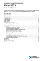 National Instruments PXIe-5673 Calibration Procedure