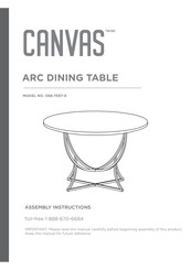 Canvas ARC DINING TABLE 068-7597-8 Assembly Instructions Manual