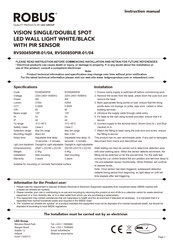 Robus RVS00450PIR-01 Instruction Manual