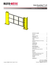 RITE-HITE Dok-Guardian LD Installation/Service/Owner's Manual