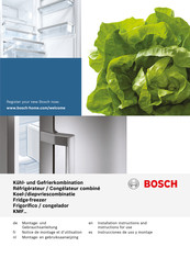 Bosch KMF Series Installation Instructions And Instructions For Use