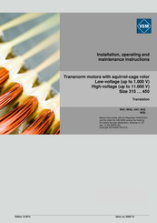 VEM W52R 400L6 Installation, Operating And Maintenance Instructions