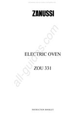 Zanussi ZOU 331 Instruction Booklet