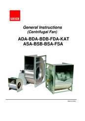 Kruger BDB Series General Instructions Manual