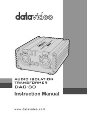 Datavideo DAC-80 Instruction Manual
