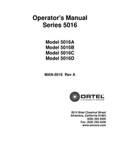Emcore ORTEL 5016A Operator's Manual
