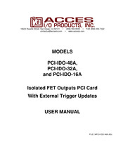 Acces I/O products PCI-IDO-16A User Manual