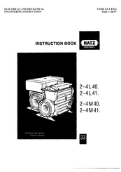 Hatz 2L41 Series Instruction Book