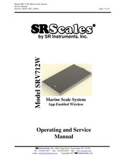 Sr Instruments SR Scales SRV712W Operating And Service Manual