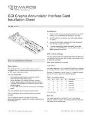 UTC Fire and Security EDWARDS GCI Installation Sheet