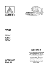 AGCO FENDT 5250E Workshop Manual