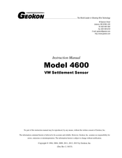Geokon 4600 Instruction Manual
