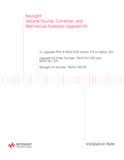 Keysight Technologies N5247AU-922 Installation Note