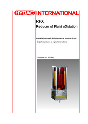 Hydac RFX Installation And Maintenance Instructions Manual