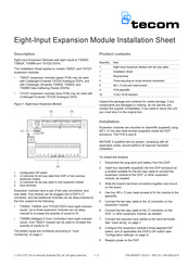 TECOM TS1020 Installation Sheet