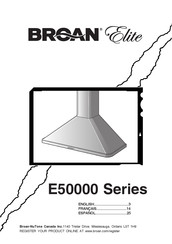 Broan E50000 Series Instructions Manual