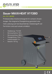 Sauer MAXI-HEAT X11380 Manual