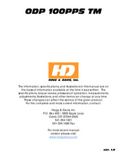 HOGG & DAVIS ODP 100PPS TM Manual