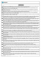 PIAGGIO CM296301 Instructions For Assembling