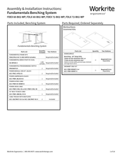 Workrite Ergonomics FDLX 60-B02-WP Assembly/Installation Instructions