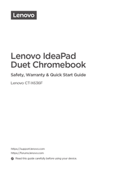 Lenovo IdeaPad Duet Chromebook CT-X636F Manuals | ManualsLib