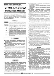 Rkc Instrument V-TIO-L Instruction Manual