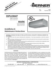 Berner DIPLOMAT DP21036 Installation & Maintenance Instructions Manual