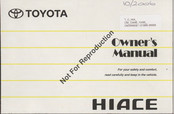 Toyota HIACE 2006 Owner's Manual