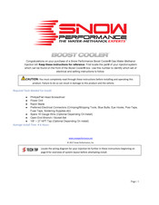 Snow Performance Boost Cooler Manual