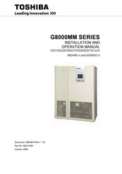 Toshiba G8000MM Series Installation And Operation Manual