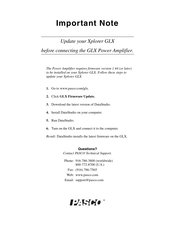 PASCO PS-2006 Important Notes