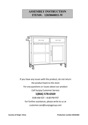 Sunjoy 1203060011-W Assembly Instruction Manual