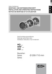 Helios HRF 200 Series Installation And Operating Instructions Manual
