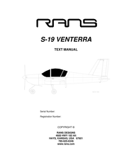 Rans S-19 VENTERRA Manual