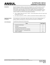 Ansul AutoPulse Z-28 Ext Installation Instructions Manual