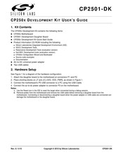 Silicon Laboratories CP2501DK User Manual