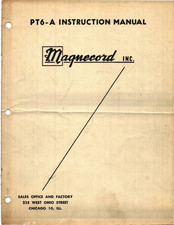 Magnecord PT63-AHX Instruction Manual