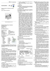 Bd Sensors DMK 457 Operating Manual